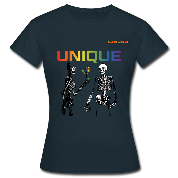 UNIQUE T-Shirt mit QueerWorld Motiv - Navy